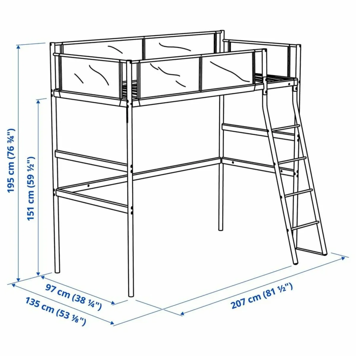 Ikea Vitval Loft Bed Frame (6 months old) - Image 2