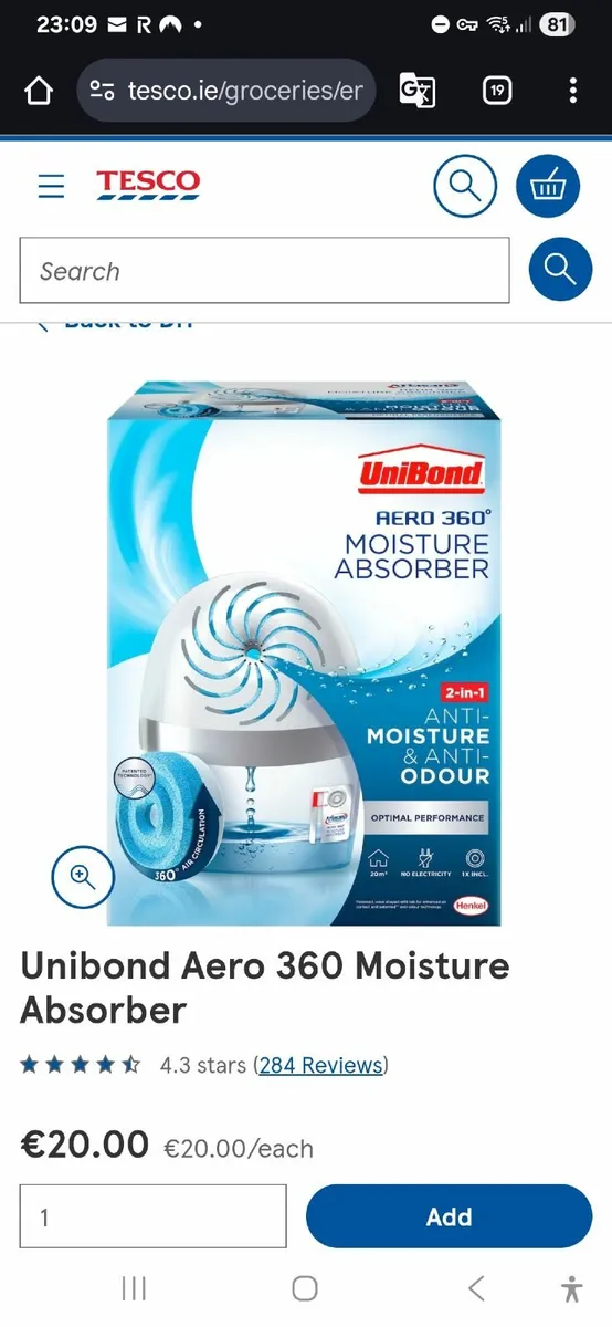 Unibond Aero 360 Moisture absorber kit - Image 2