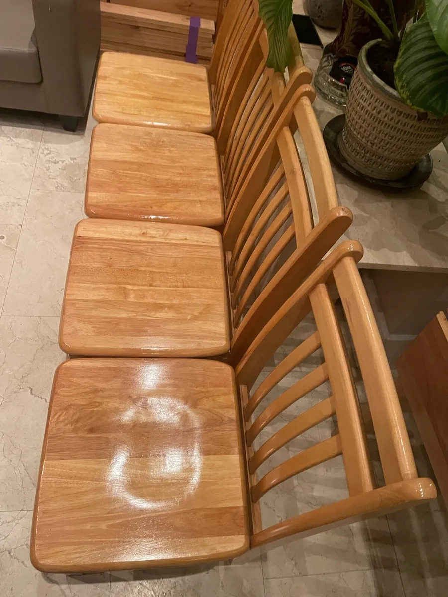 4 x Quality Wooden Kitchen Dining Chairs - Deliver - Image 2
