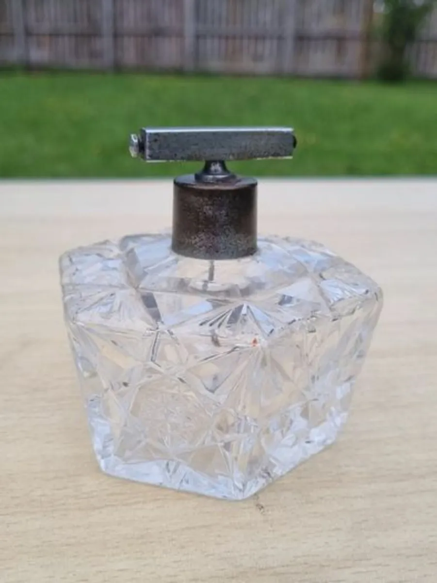 Vintage Crystal Perfume Bottle - Image 1