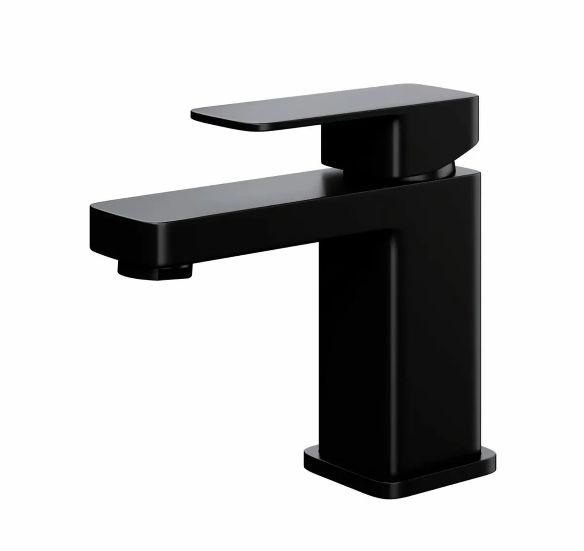 Matt Black Lanza Mono Basin Mixer Tap - Image 1