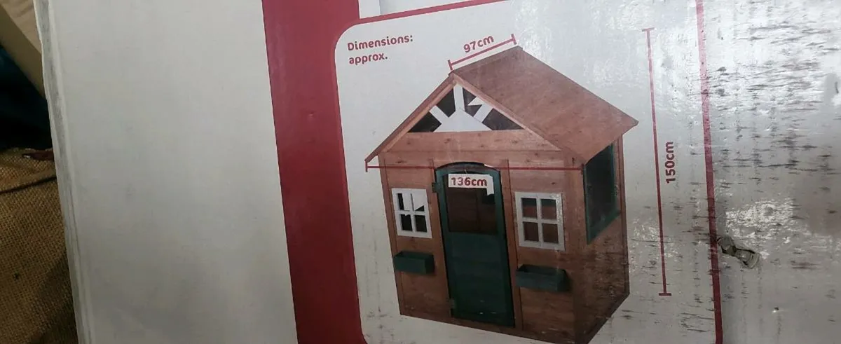 Kids Wooden Outdoor House - Image 1