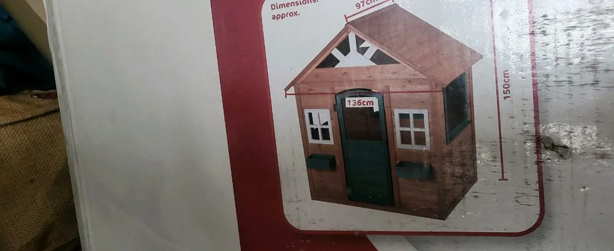 Kids Wooden Outdoor House - Image 2