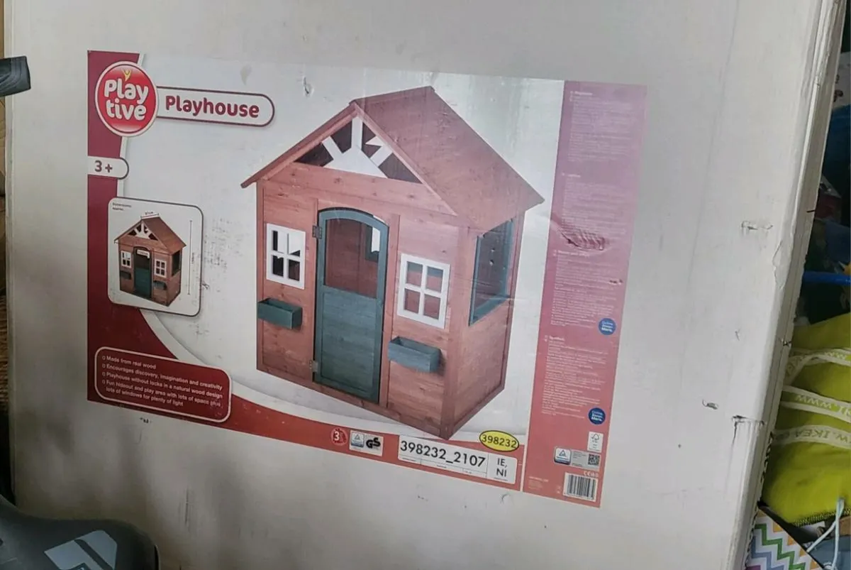 Kids Wooden Outdoor House - Image 3