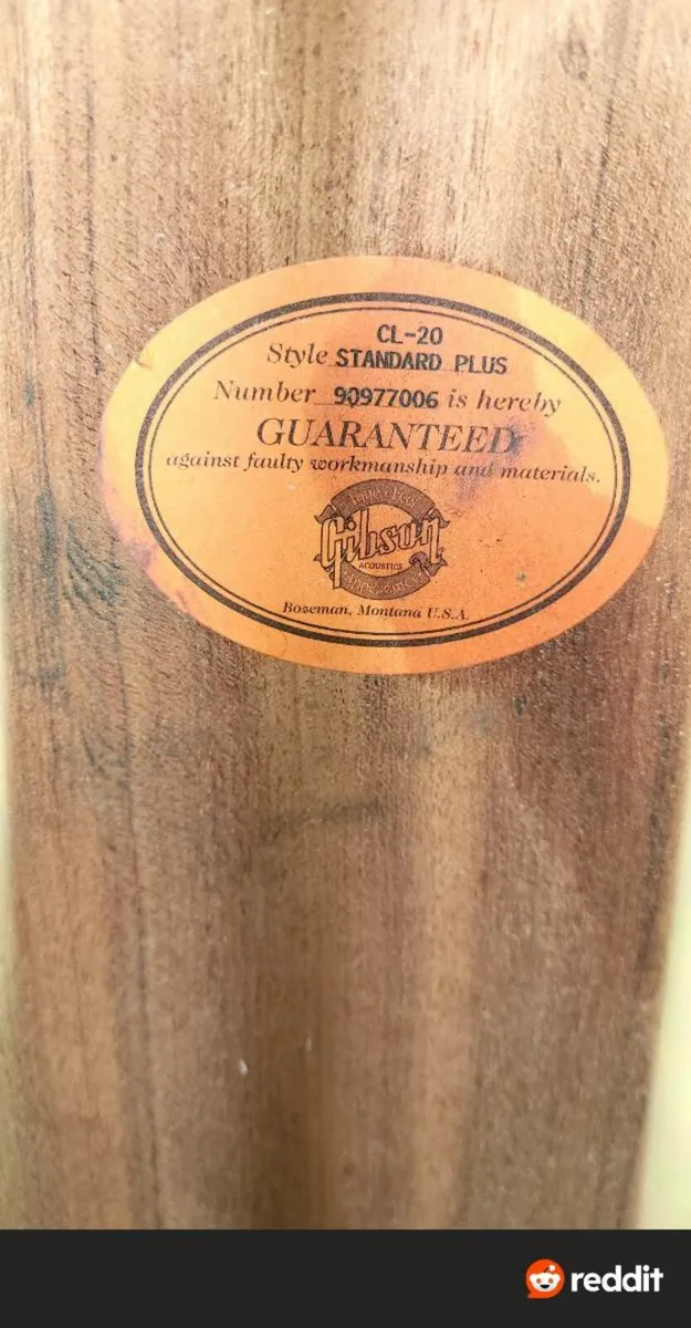 '97 Gibson CL-20 Standard Plus Acoustic Guitar [Pi - Image 3