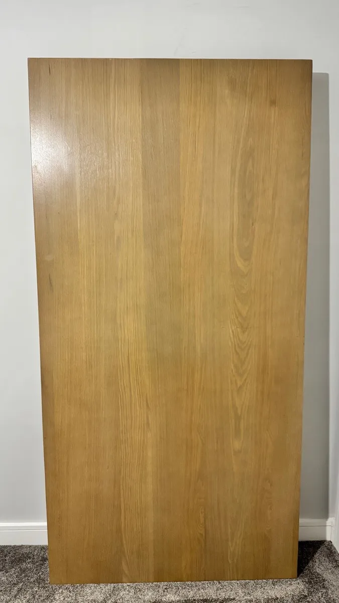 Large Smoked Oak Rectangle Dining Table 200cm - Image 3