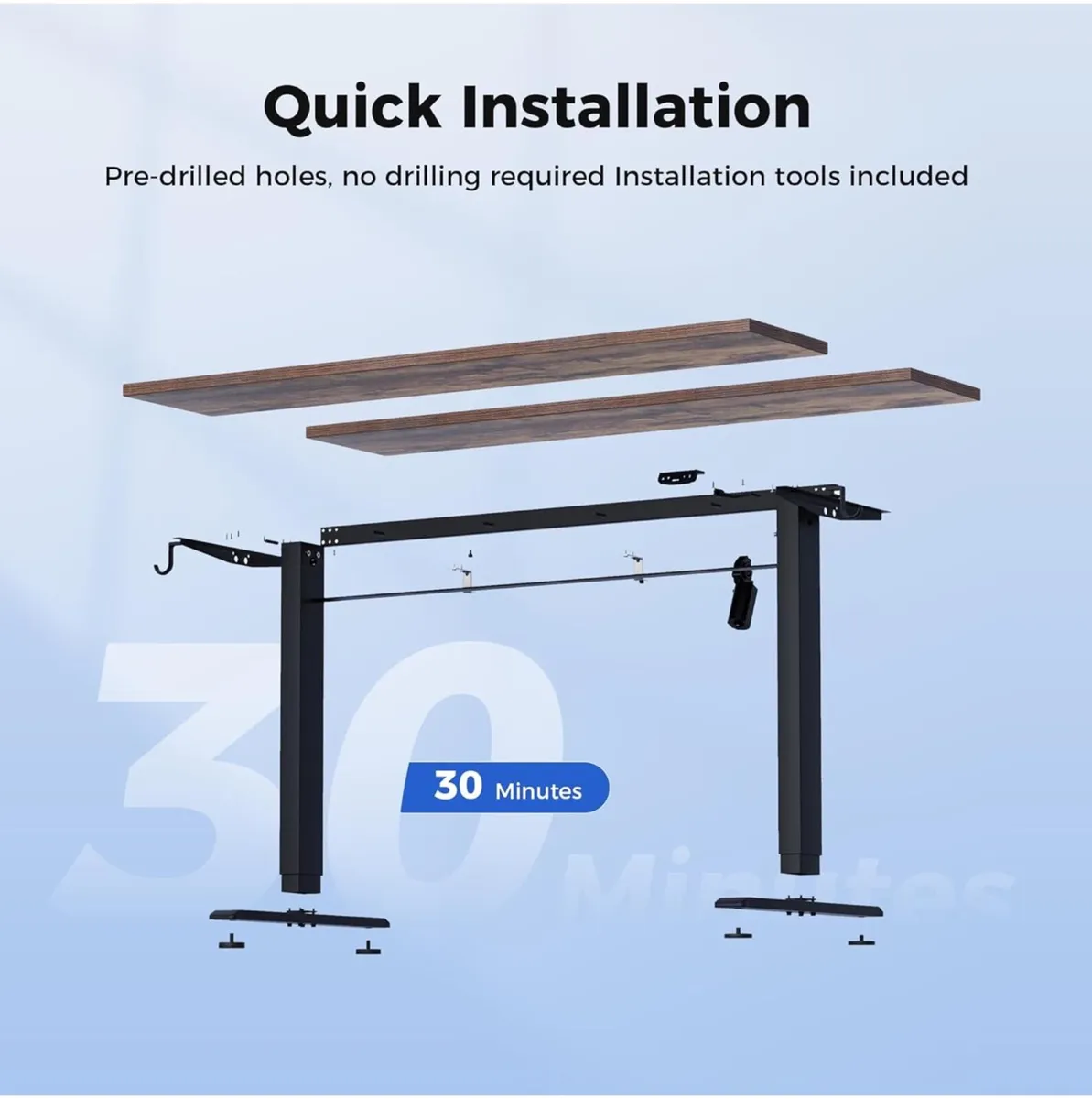 Electric Standing Desk, 140 x 60 cm Height Adjusta - Image 3