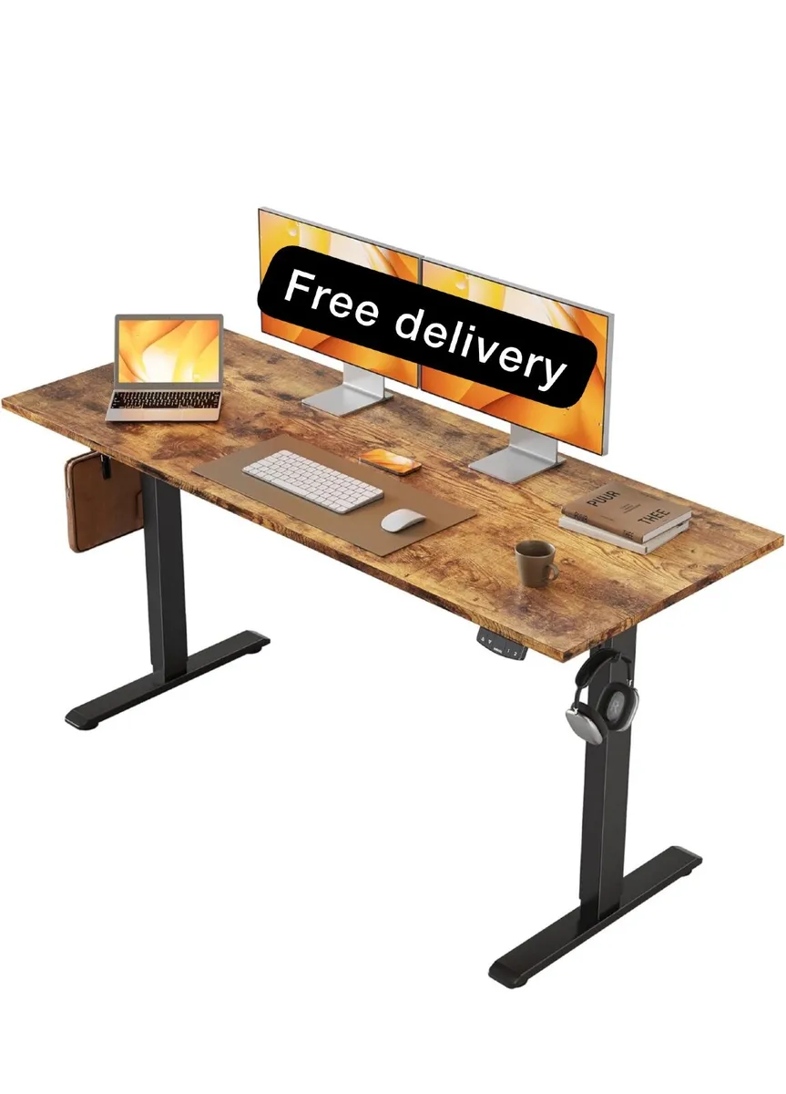Electric Standing Desk, 140 x 60 cm Height Adjusta - Image 1