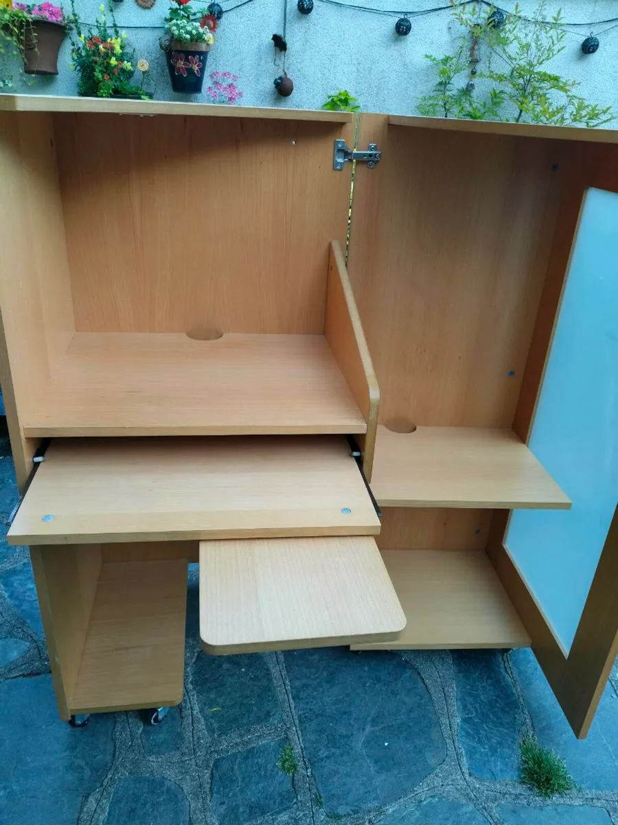 Cabinet opens out into a desk. Brilliant space sav - Image 4