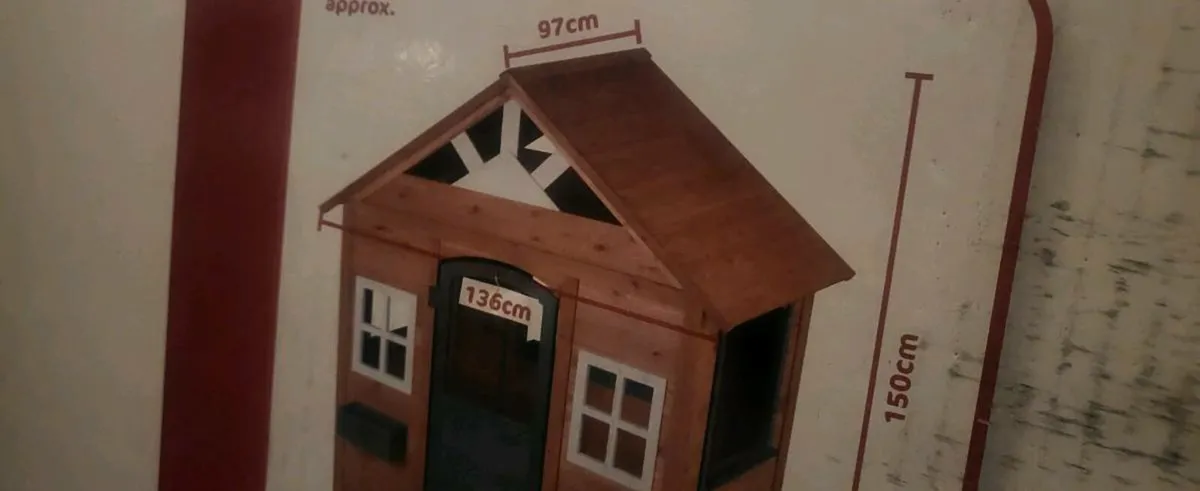 Kids Wooden Outdoor House - Image 4