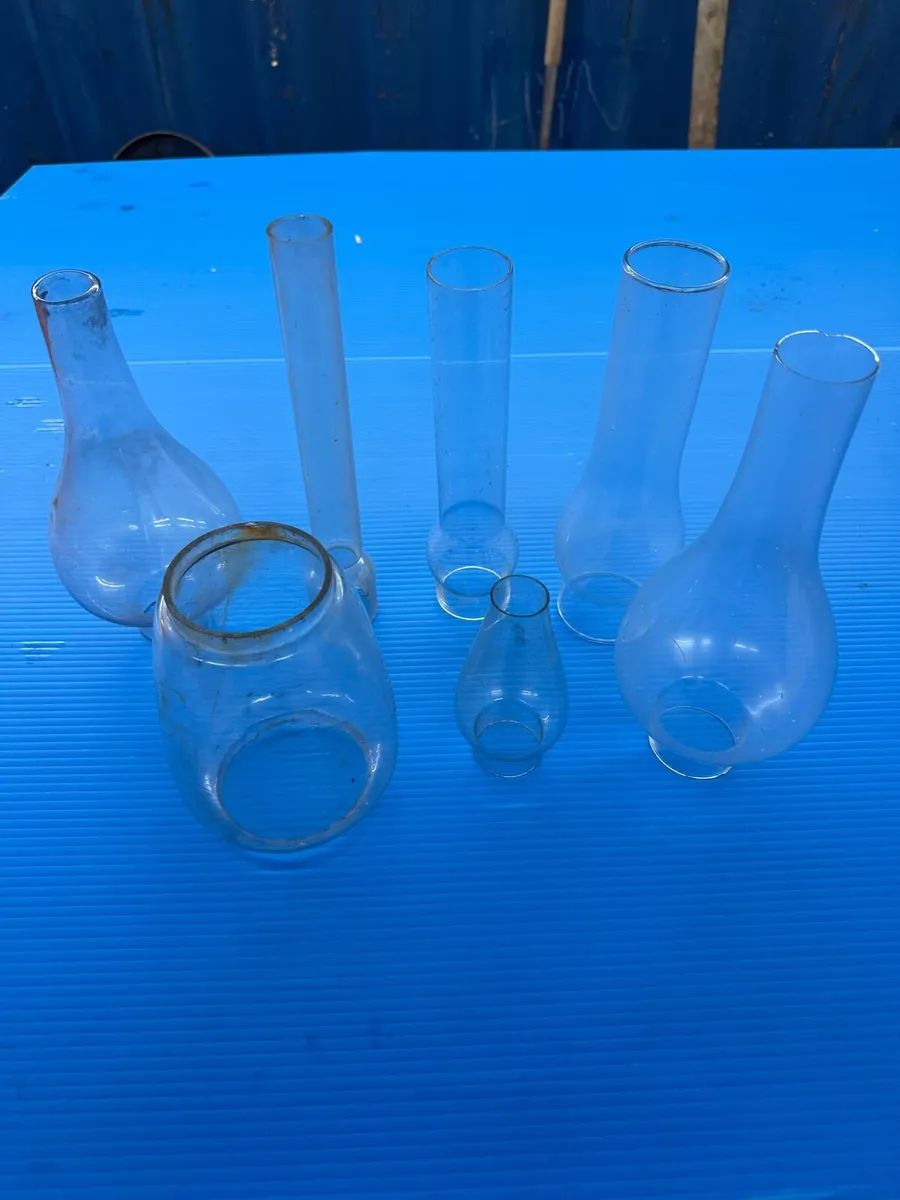 Antique oil lamp globes - Image 2