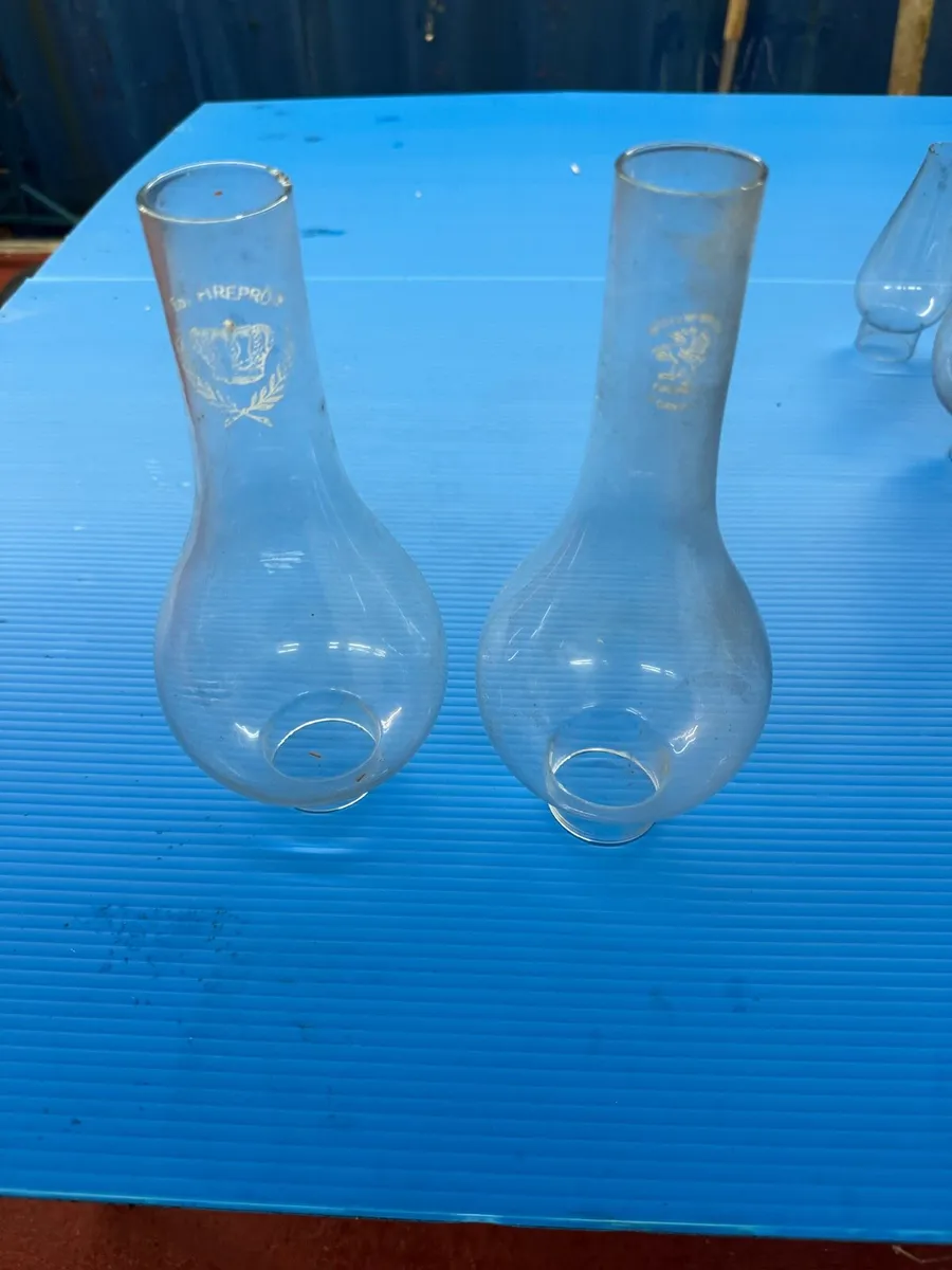 Antique oil lamp globes - Image 3