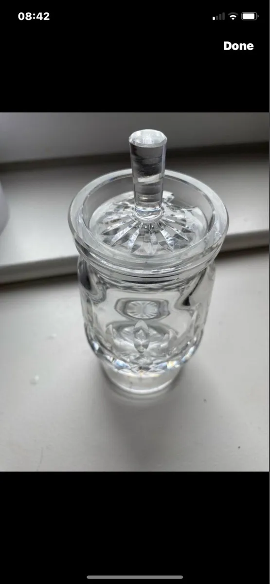 Vintage Waterford Crystal Condiment Jar - Image 1