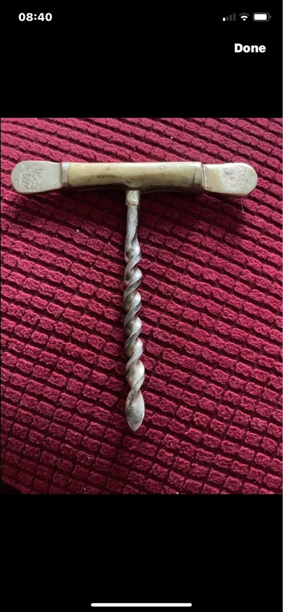 Antique Bone & Metal Corkscrew - Image 3