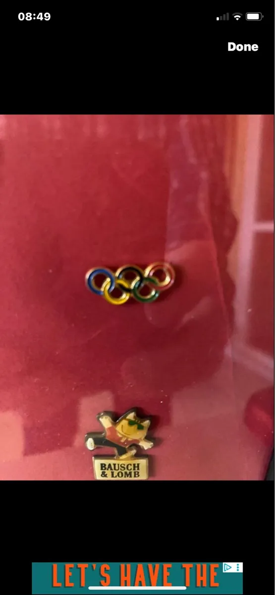 Framed International Olympic Pins (14) - Image 4