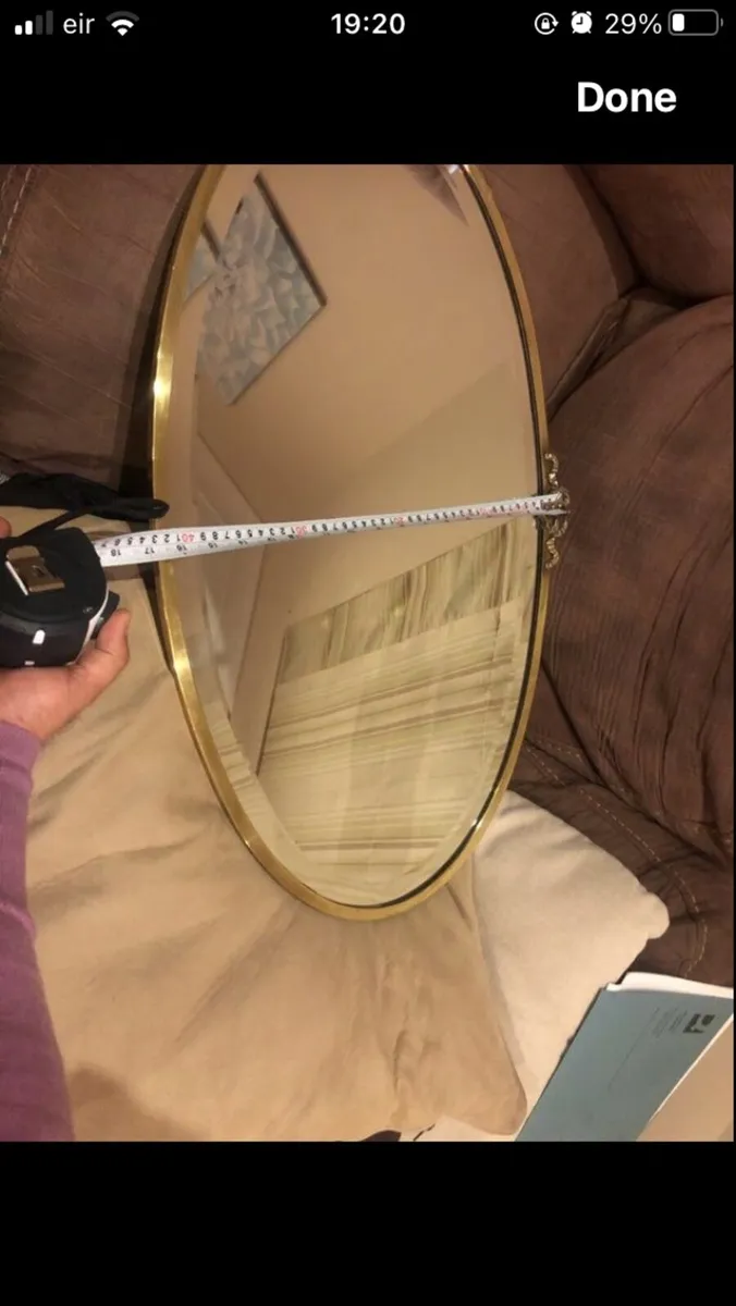 Antique Brass Mirror - Image 4