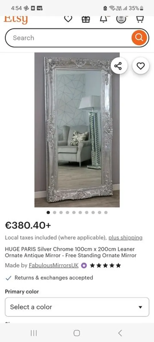Large Ornate mirror - Image 1
