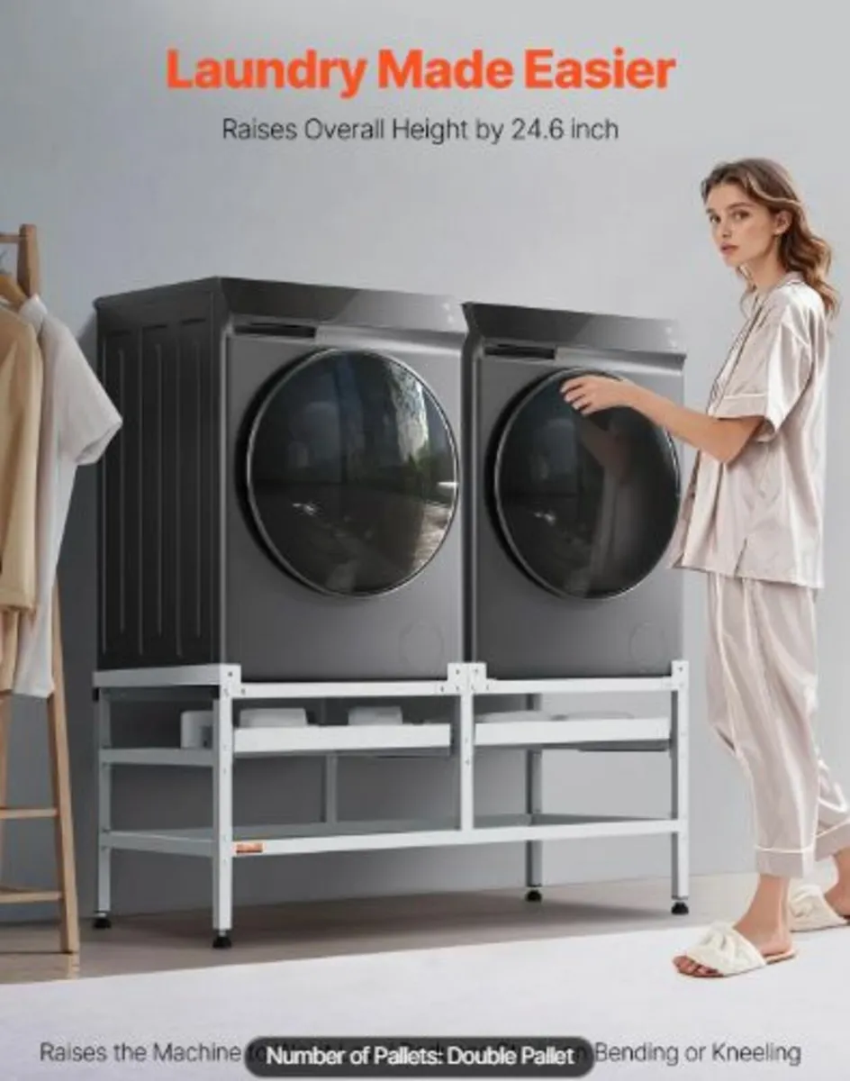 Washing Machine Stand, 48.5x25-Inch Washer Laundry - Image 4