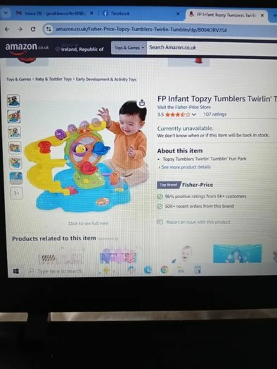 Fisher Price Topzy  Tumbler toy - Image 2