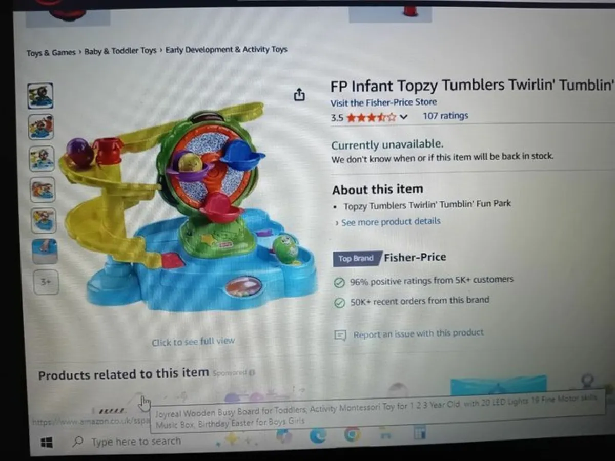 Fisher Price Topzy  Tumbler toy - Image 4