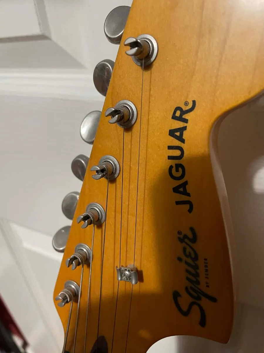 Fender Squire Jaguar Electric Guitar with Amp - Image 3