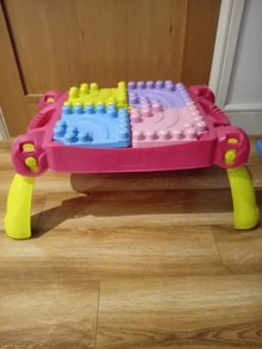 Lego Carrier Table with some lego blocks - Image 1