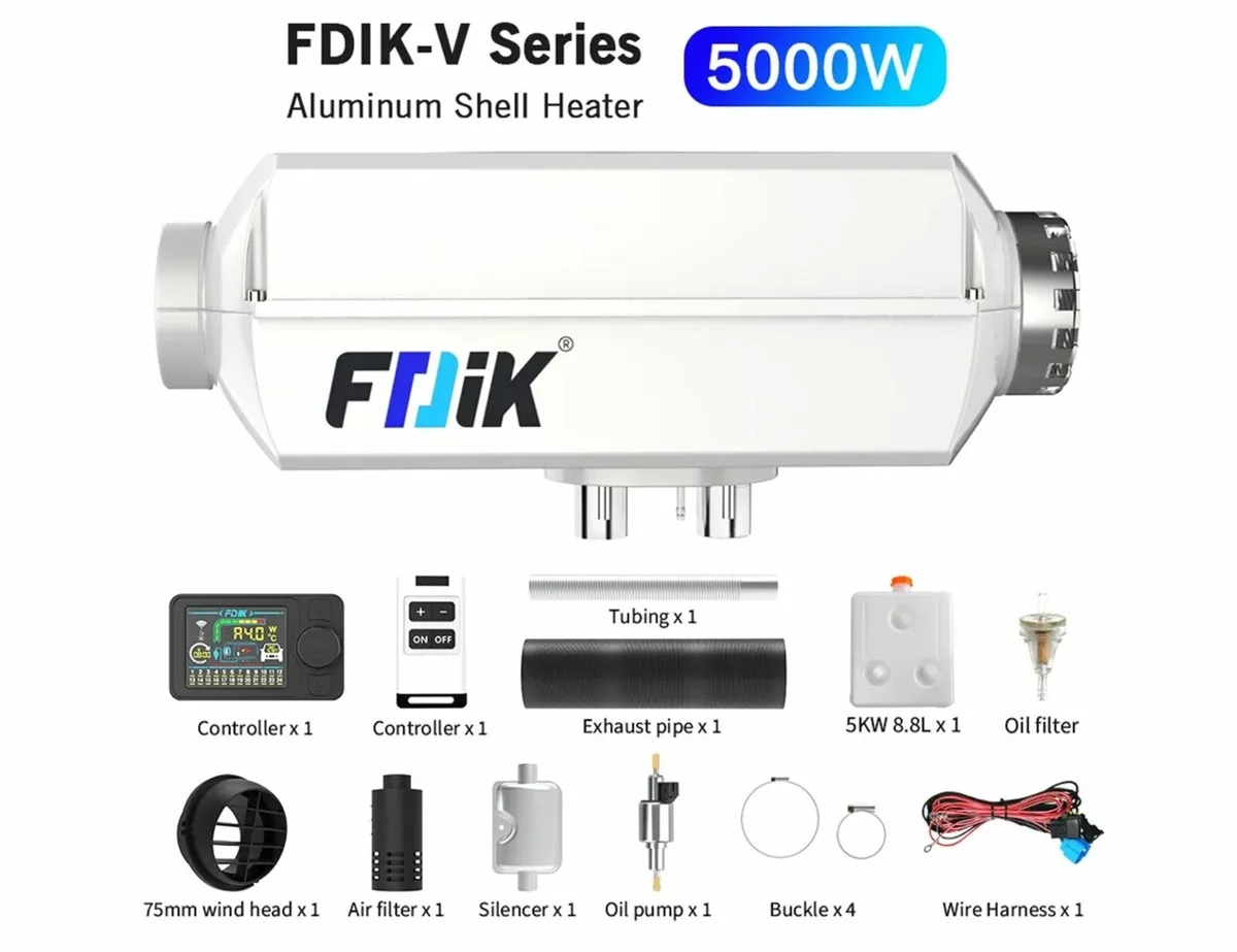 Diesel heater with ALUMINUM shell, App, Timer, - Image 2