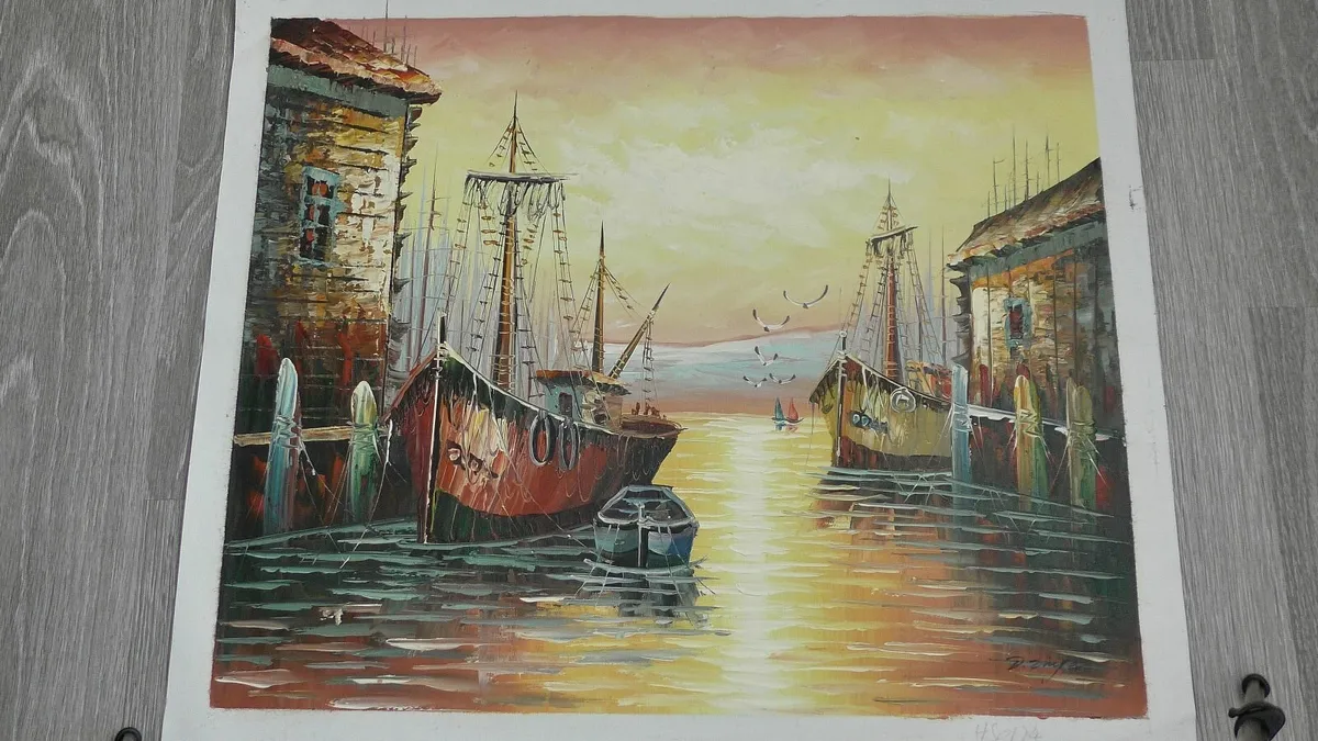 Oil Painting on Canvas.   Sign - Image 1