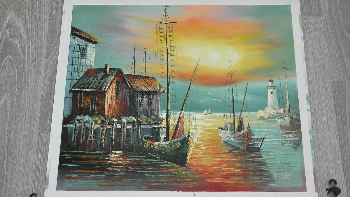 Oil Painting on Canvas.   Sign - Image 2