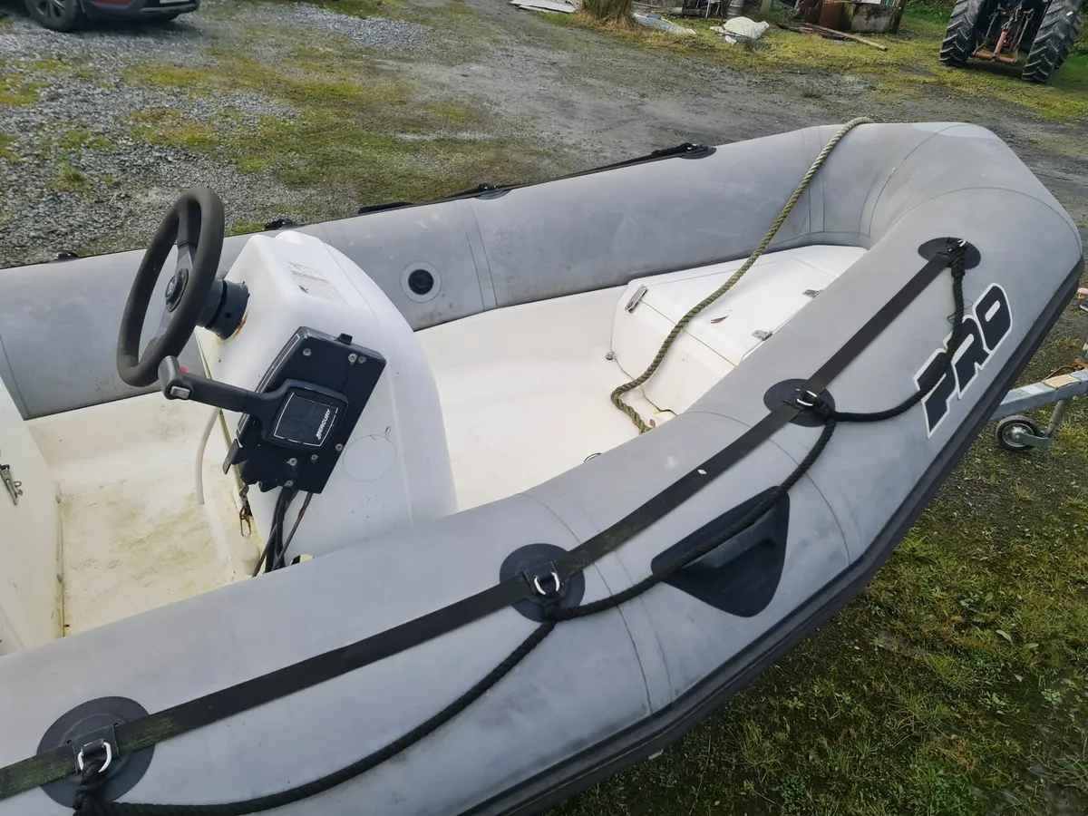 4.7 meter rib 4 stroke 30hp good trailer fine boat - Image 1