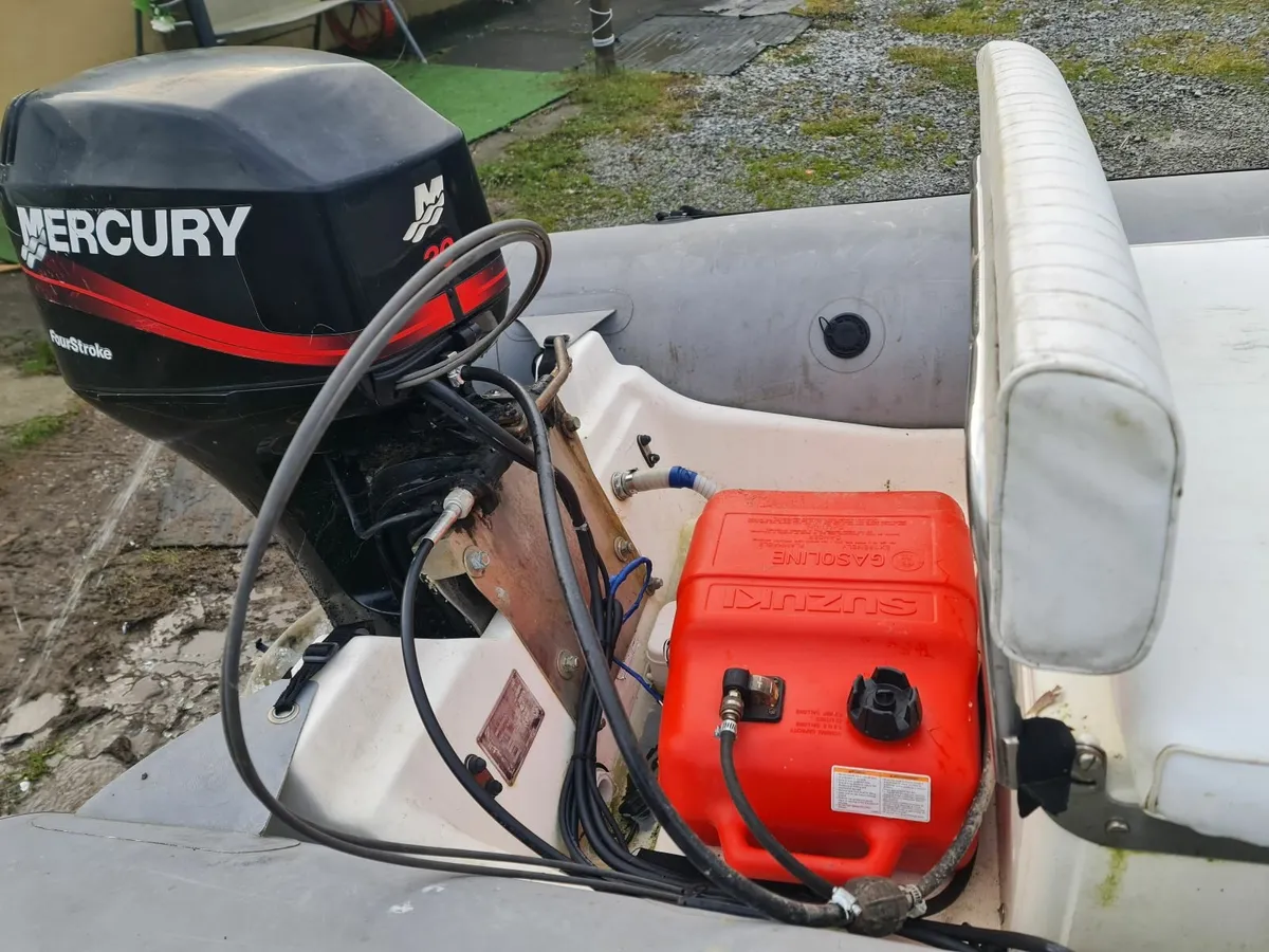 4.7 meter rib 4 stroke 30hp good trailer fine boat - Image 2