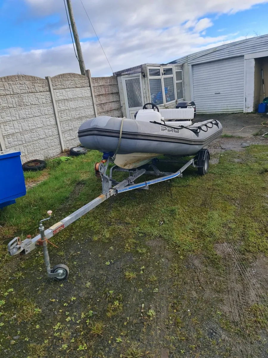 4.7 meter rib 4 stroke 30hp good trailer fine boat - Image 4