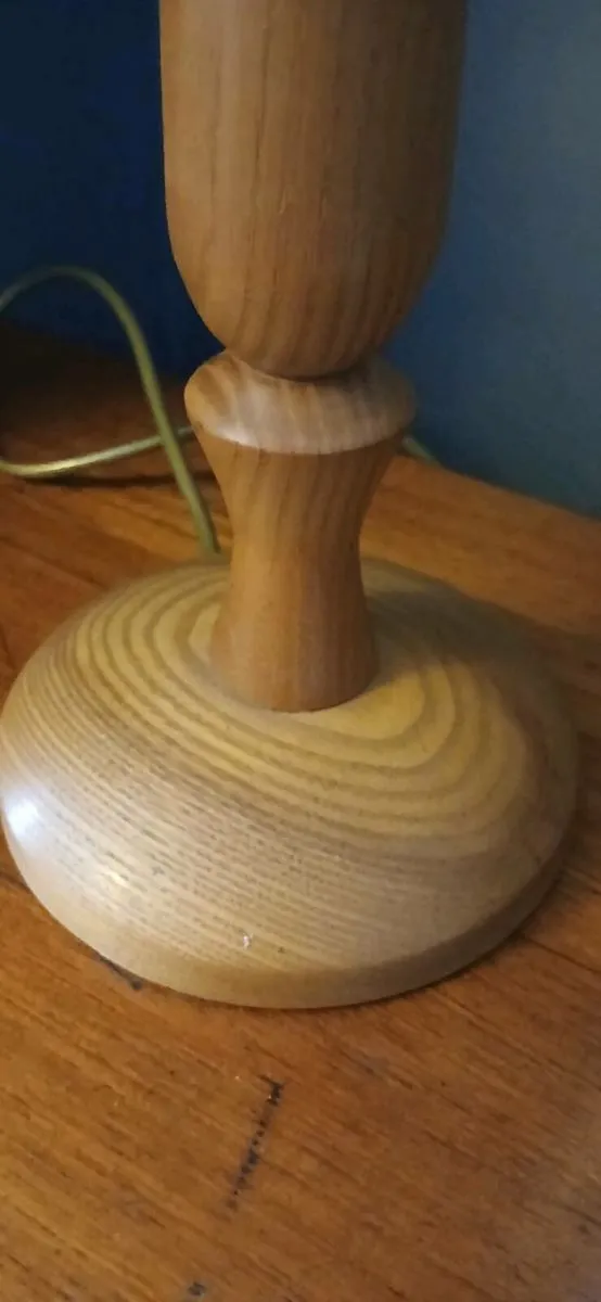 Hand Turned Wooden Lamp Base - Image 2