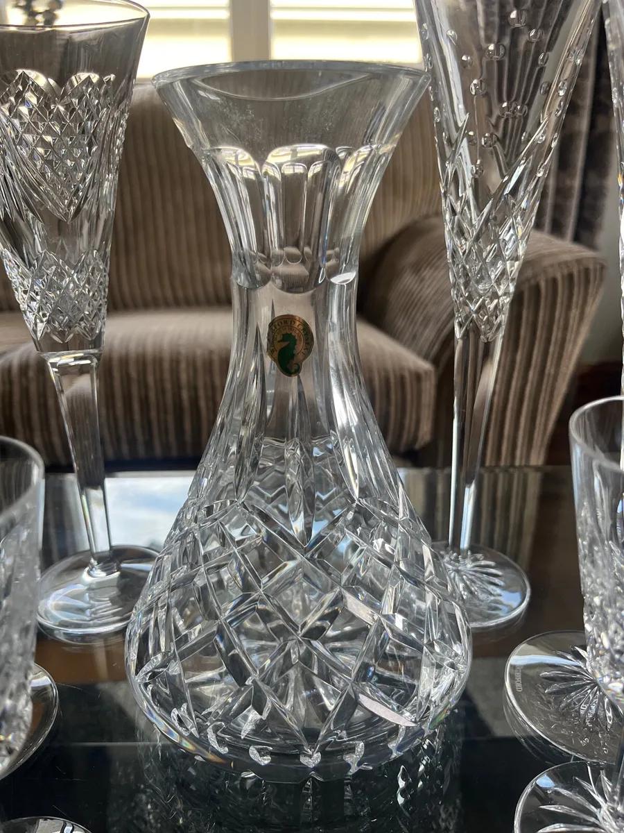 Waterford crystal vase and glass set - Image 3
