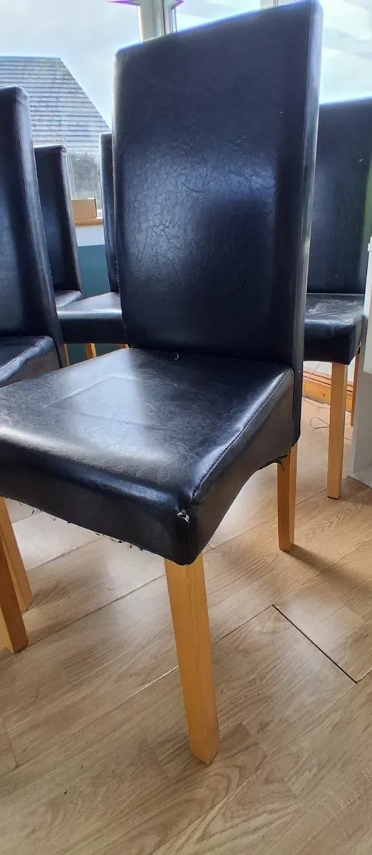 Leatherette kitchen chairs - Image 3
