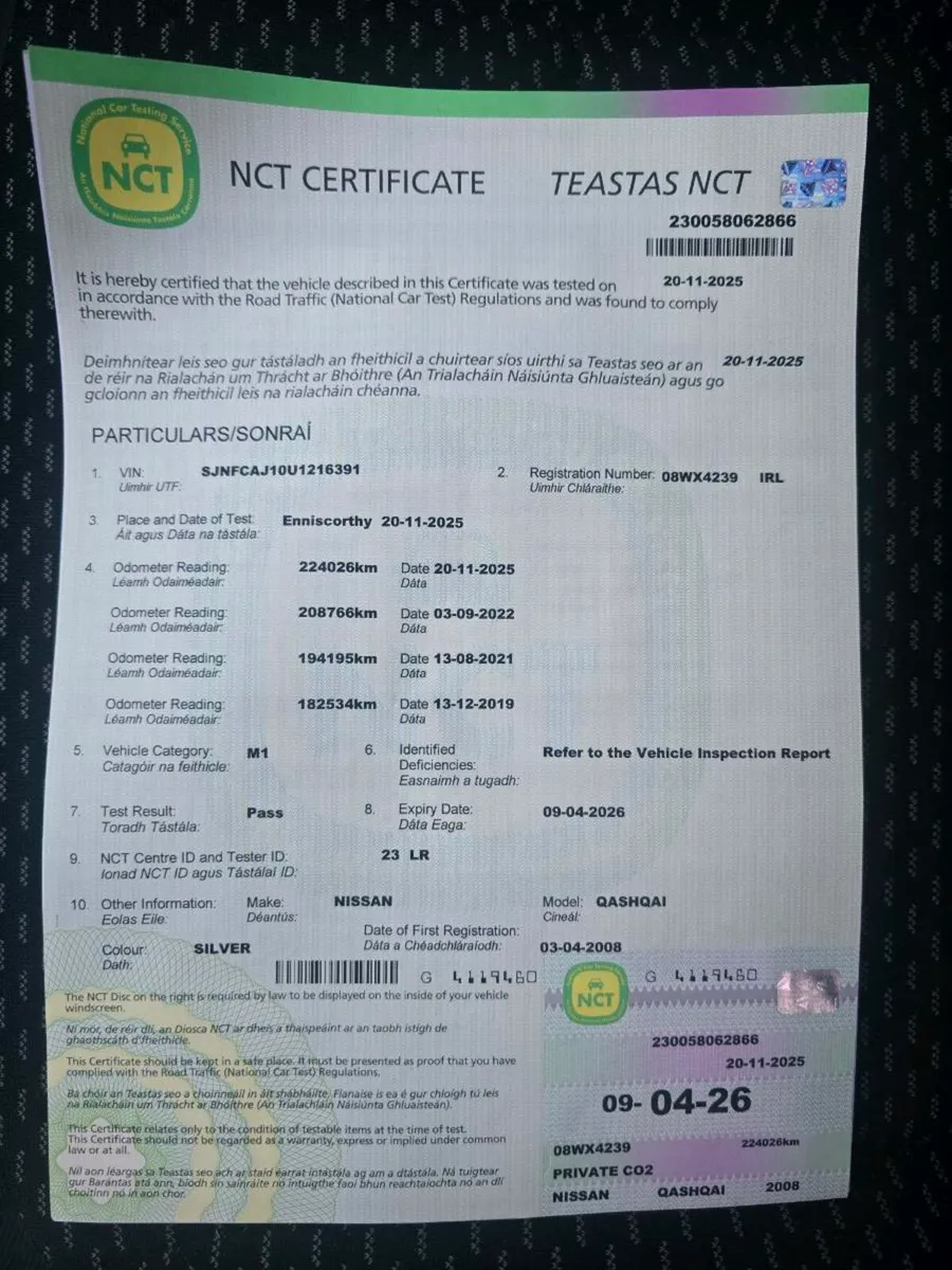 NCT 04/26 Nissan Qashqai 1.5 Diesel - Image 1