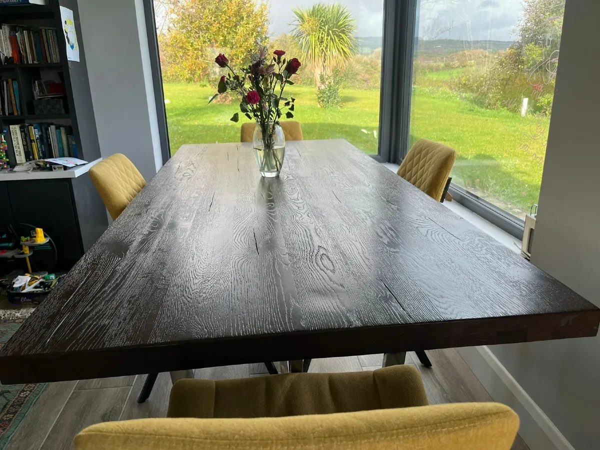 Palerno Dark Oak Table + 5 High Quality Chairs - Image 1