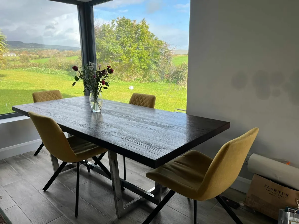 Palerno Dark Oak Table + 5 High Quality Chairs - Image 2