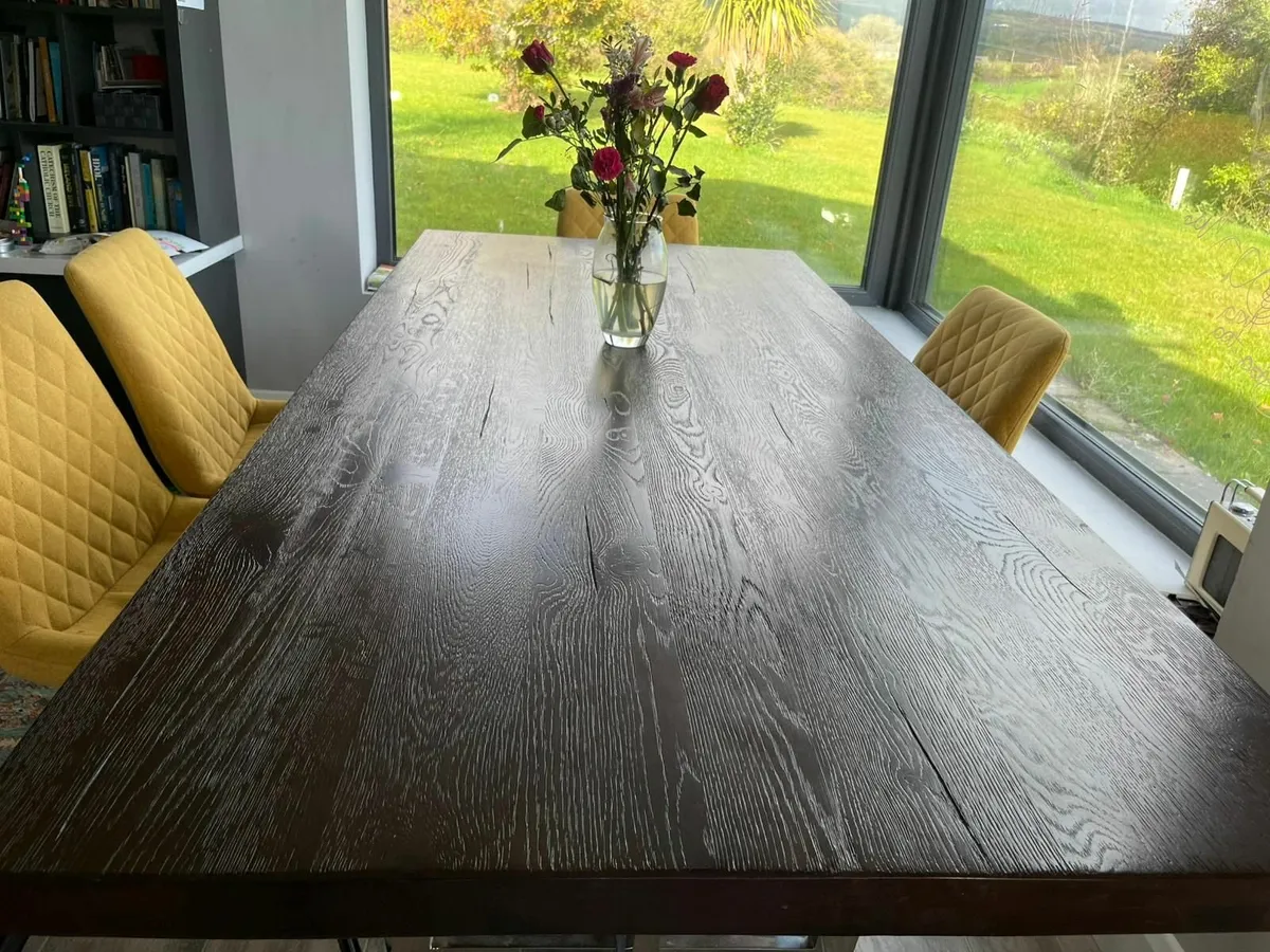 Palerno Dark Oak Table + 5 High Quality Chairs - Image 4