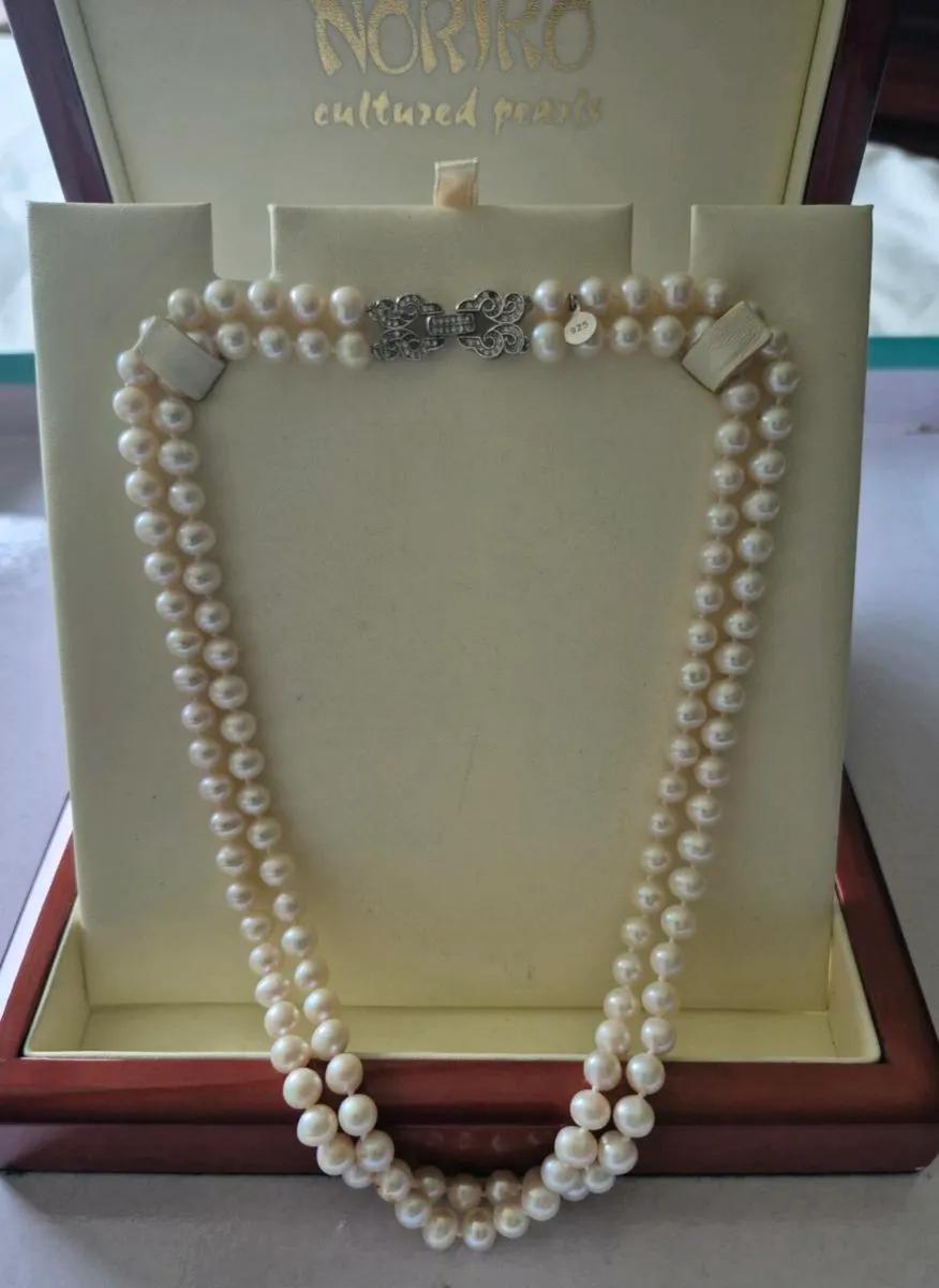 Cultured Pearl Double Strand Necklace - Image 1