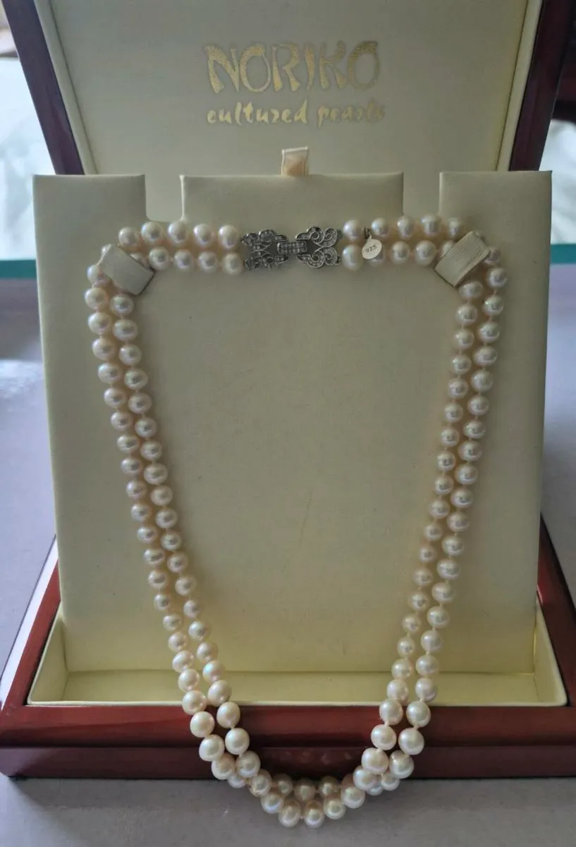 Cultured Pearl Double Strand Necklace - Image 2