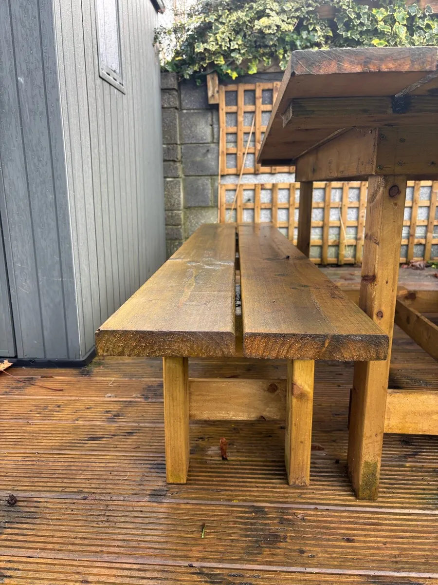 Table + 2 Benches - Image 2