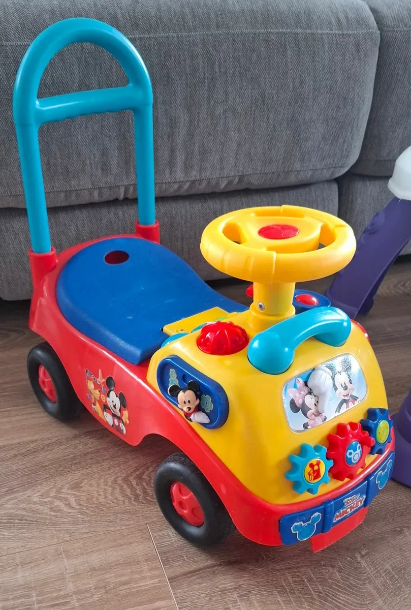 Micky Mouse Ride On & Vtech Play & Learn table - Image 3