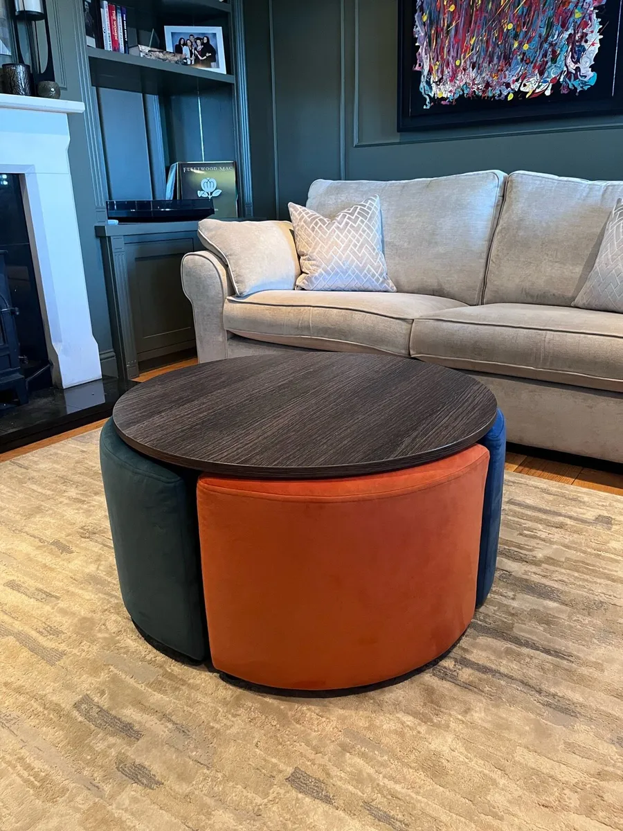 Coffee Table with integrated luxury stools - Image 1