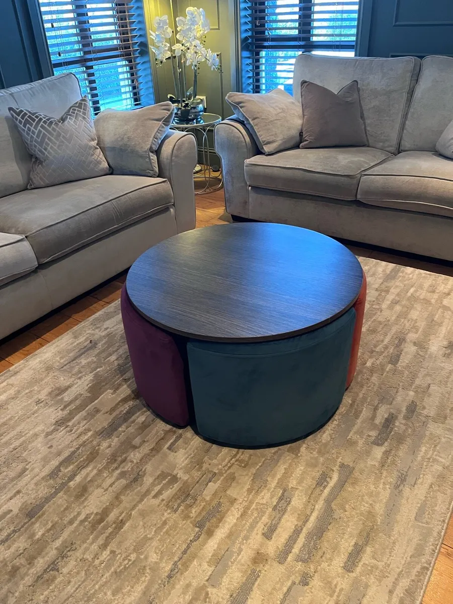 Coffee Table with integrated luxury stools - Image 4