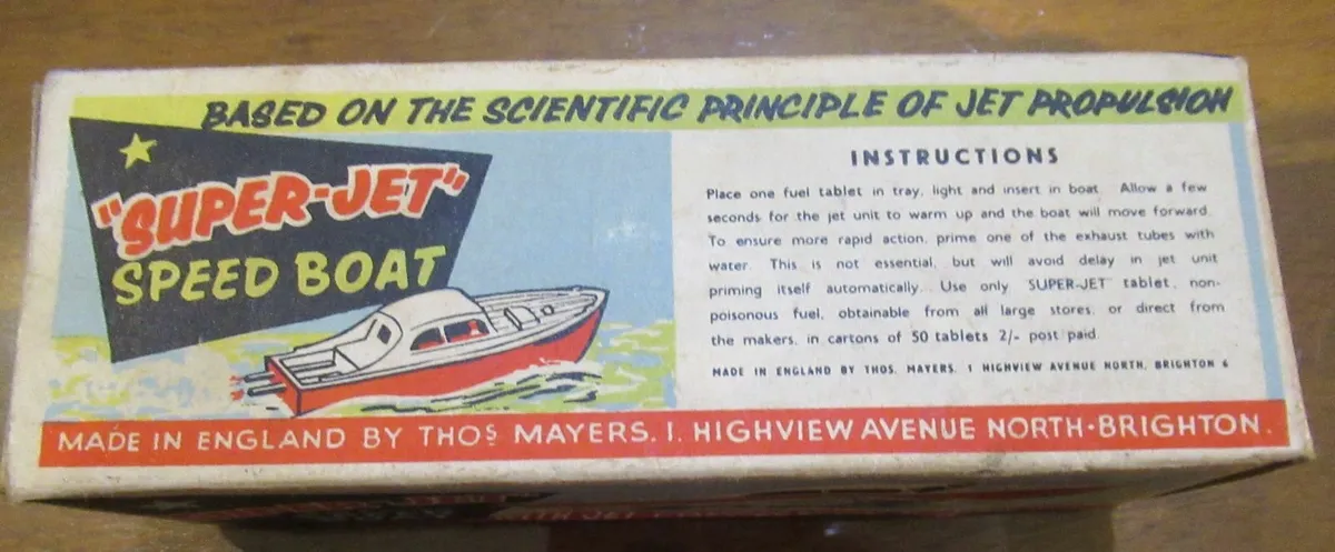 vintage RARE speed boat toy RETRO CHRISTMAS GIFT - Image 2
