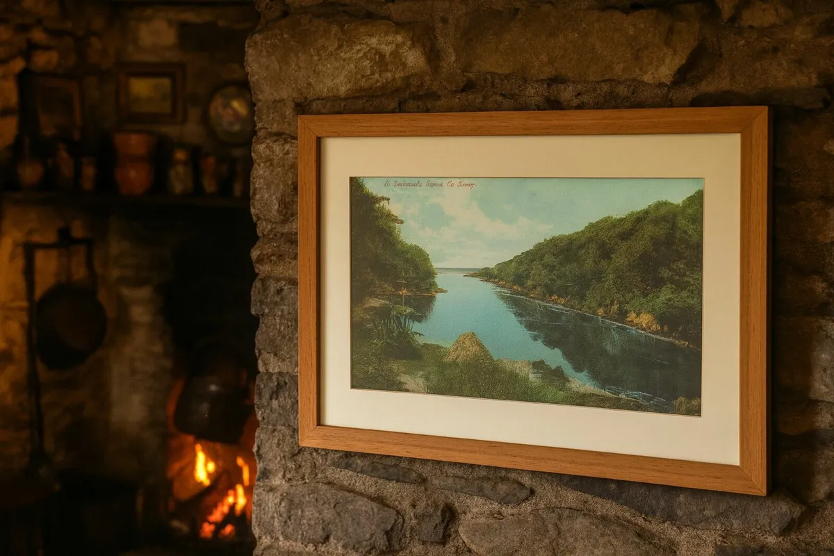 antique vintage PICTURE  cottage kitchen pub cave - Image 1