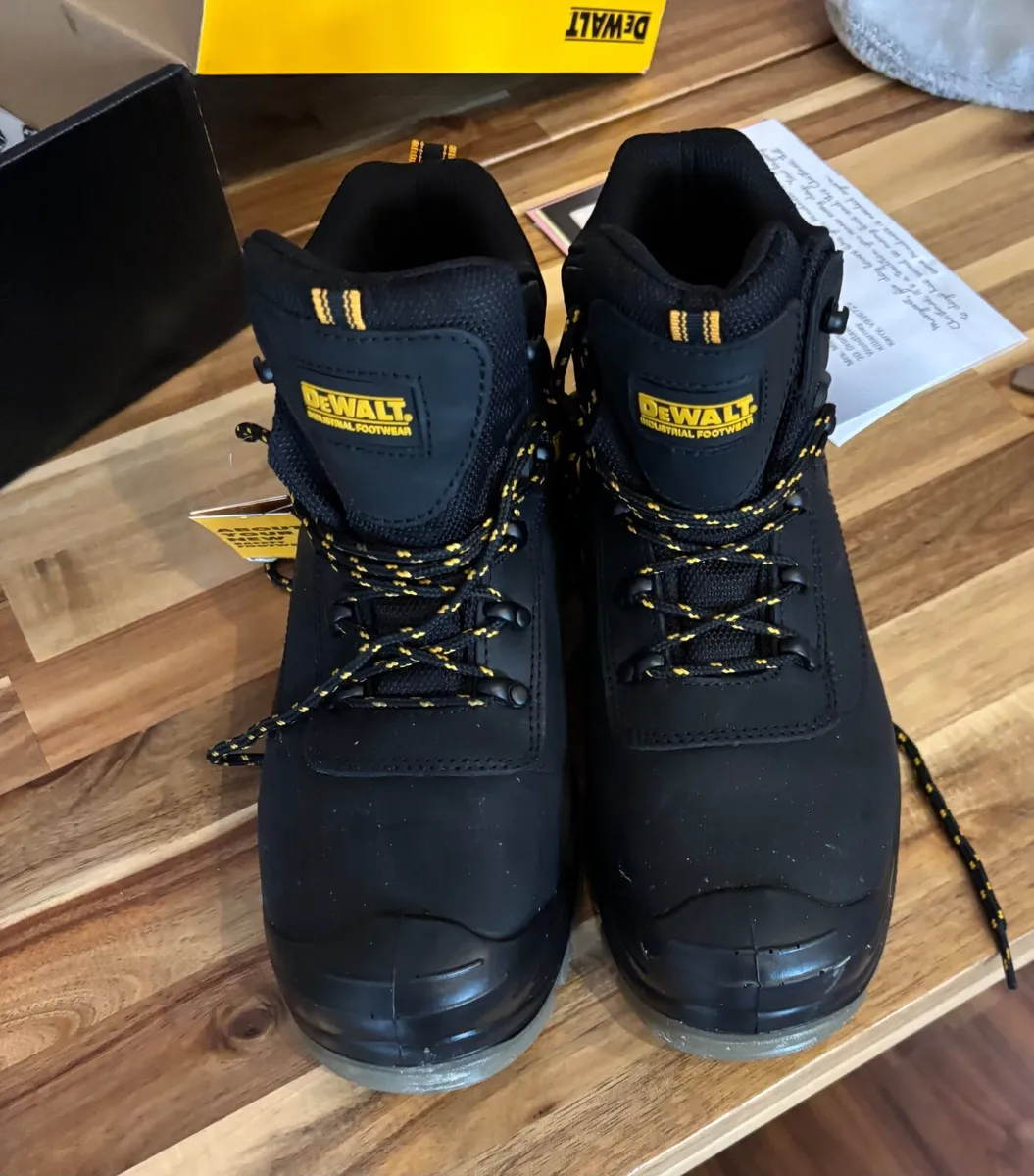 DeWALT Laser Black, White Steel Toe Capped boots - Image 2