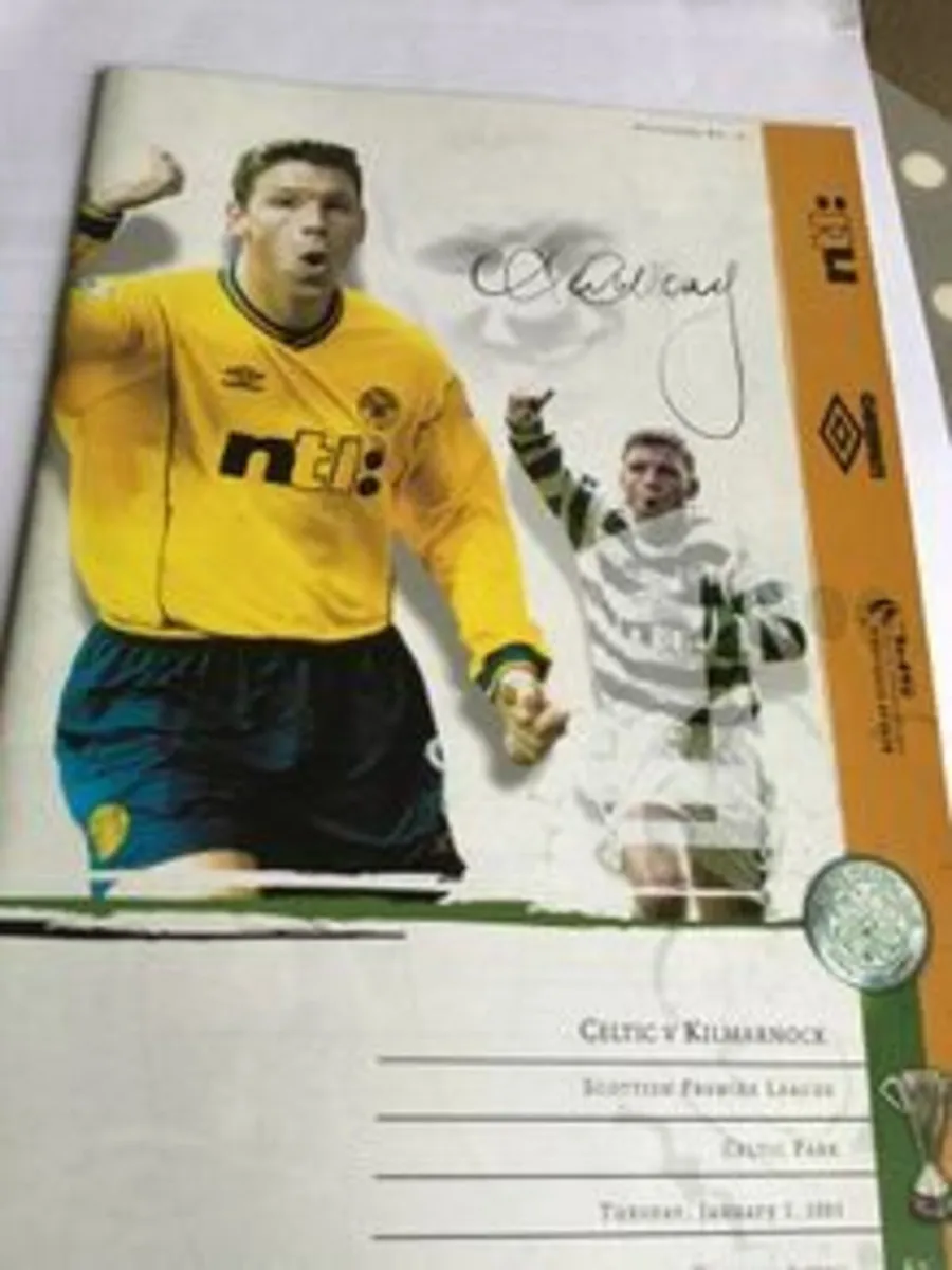 Celtic Football program V Kilmarnock 2/1/2001