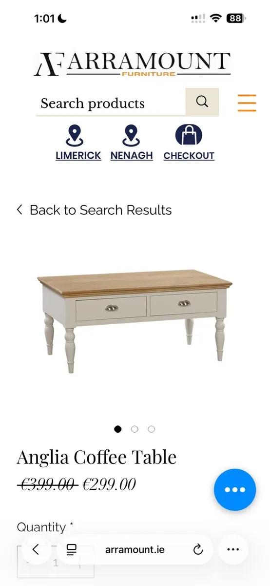 Oak Coffee Table Brand New in Box - Image 1